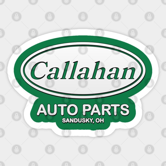 Tommy Boy - Callahan Auto Sticker by Christyn Evans